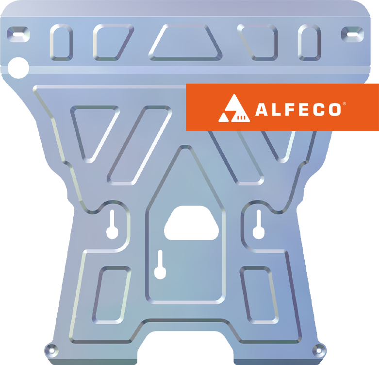 Защита алюминиевая Alfeco для картера и КПП (большая) Audi Q5 I 2008-2017. Артикул ALF.30.24al