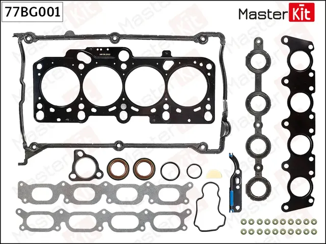 77BG001 Верхний комплект прокладок ГБЦ Audi A4 A6  1.8i 97-00 ARK AWT (Master KIT). Артикул 77bg001