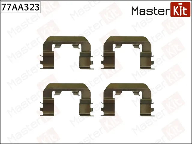 77AA323 Комплект установочный тормозных колодок Hyundai SANTA F? III (DM) 2012 - (Master KIT). Артикул 77aa323