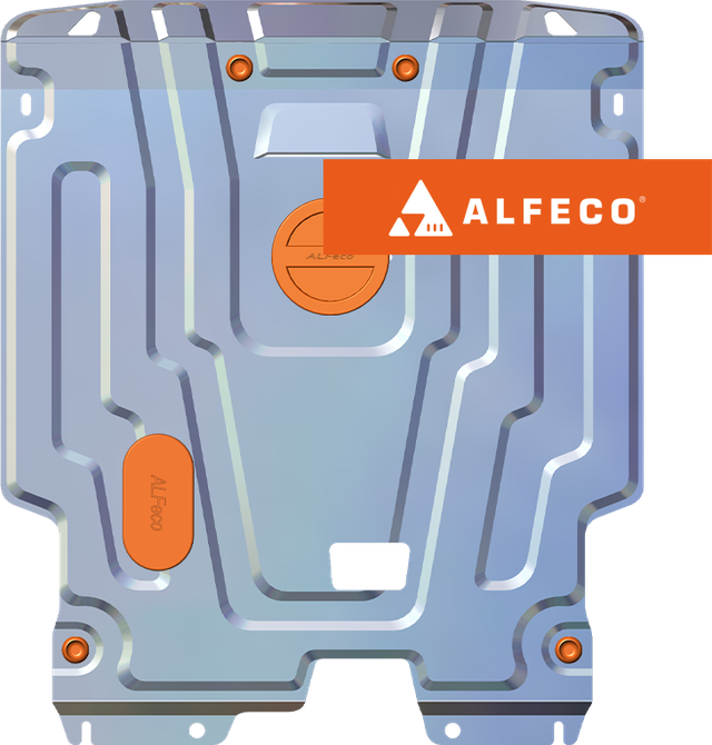 Защита алюминиевая Alfeco для картера и КПП Daewoo Gentra II 2013-2015. Артикул ALF.03.05 AL4
