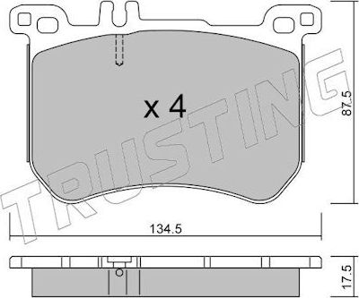 Тормозные колодки Trusting. Артикул 1045.0
