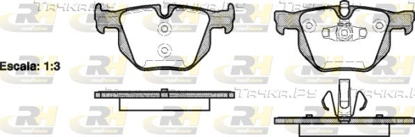 Тормозные колодки RoadHouse задние для BMW 3 V (E90/E91/E92/E93) 2004-2013. Артикул 2381.70