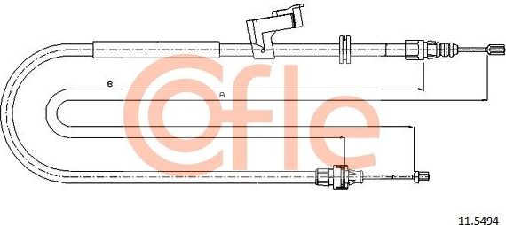 Трос ручника (тросик ручного тормоза) Cofle. Артикул 92.11.5494