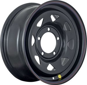 Колёсный диск OFF-ROAD Wheels усиленный стальной черный 5x139,7 7xR16 d110 ET+25 для УАЗ Patriot 2005-2015 (треугольник мелкий). Артикул 1670-53910BL+25A17X