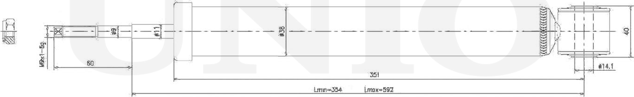 Амортизатор подвески (Unio). Артикул SAB-10726