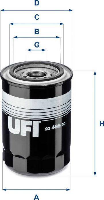 Масляный фильтр UFI. Артикул 23.486.00