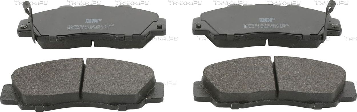 Тормозные колодки Ferodo Premier Eco Friction передние для Honda HR-V I 1999-2006. Артикул FDB905