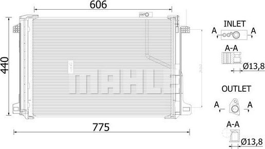 Радиатор кондиционера (конденсатор) Mahle Behr. Артикул AC 786 000S