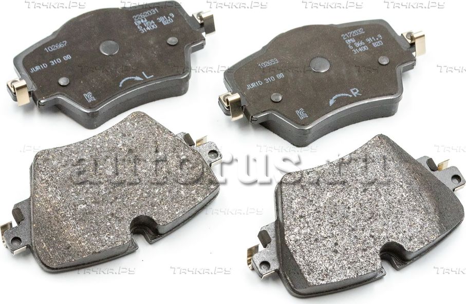 Тормозные колодки BMW (OEM) передние для MINI Hatch III (F55/F56) 2014-2017. Артикул 34106860019