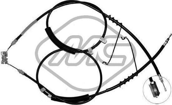 Трос ручника (тросик ручного тормоза) Metalcaucho. Артикул 80305