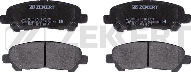Тормозные колодки Zekkert задние для Toyota Highlander II (U40) 2007-2014. Артикул BS-1877