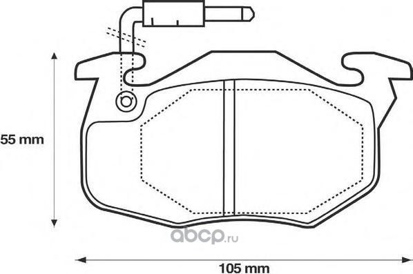Колодки тормозные передние (Bendix) Bendix. Артикул 571332B