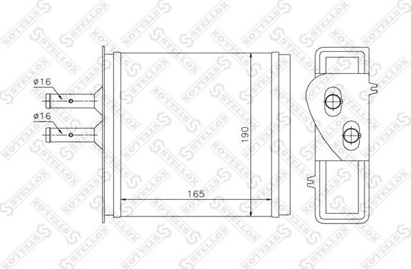 Радиатор отопителя (печки) Stellox для Fiat Punto I 1993-1997. Артикул 10-35007-SX