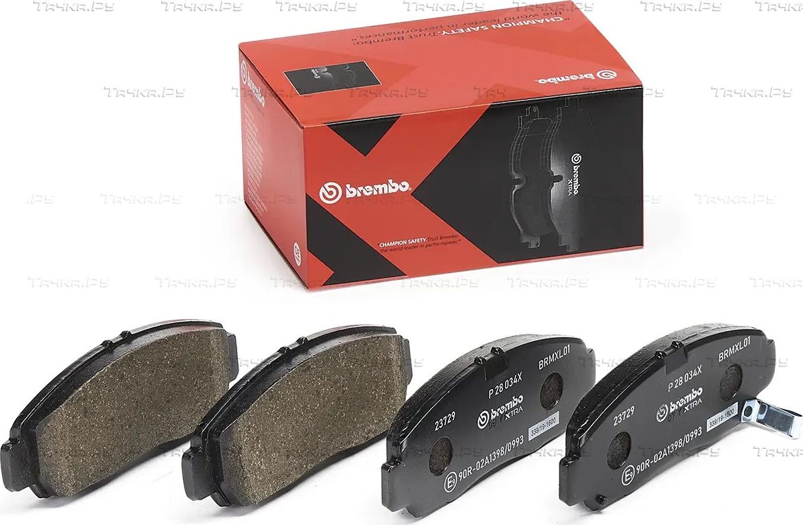 Тормозные колодки Brembo XTRA LINE передние для Honda Stream I 2001-2006. Артикул P 28 034X