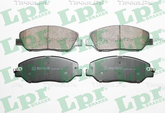 Тормозные колодки LPR для Kia Mohave I 2007-2026. Артикул 05P1382