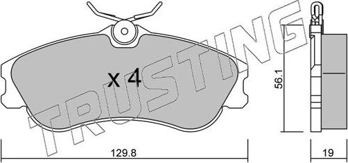 Тормозные колодки Trusting. Артикул 226.1