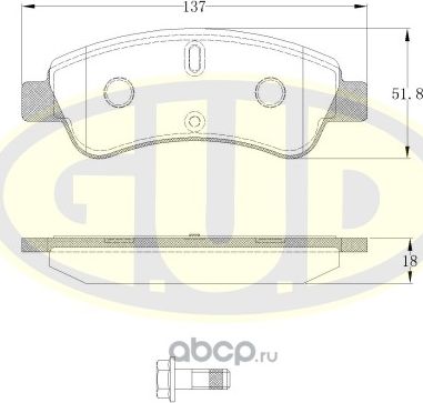 Тормозные колодки G.U.D.. Артикул GBP084010