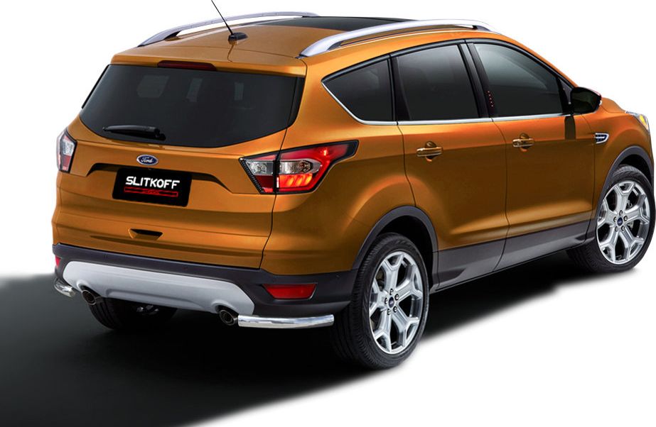 Защита Slitkoff задняя d57 уголки для Ford Kuga II рестайлинг 2016-2019. Артикул FKG16-009