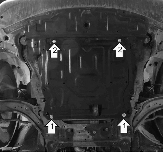 Защита АвтоСтандарт для картера, КПП Nissan X-Trail T32 2015-2026. Артикул 51401