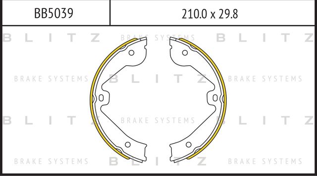 Колодки стояночного тормоза VAG/PORSCHE Q7/TOUAREG/CAYNNE 02 (Blitz). Артикул BB5039