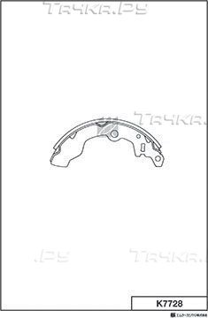Тормозные колодки MK Kashiyama задние для BYD Flyer 2001-2008. Артикул K7728