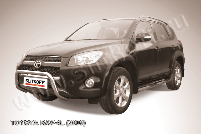 Кенгурятник Slitkoff d57 низкий для Toyota RAV4 III LWB 2009-2010. Артикул TR409L-004