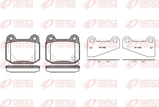 Тормозные колодки Remsa. Артикул 0014.52