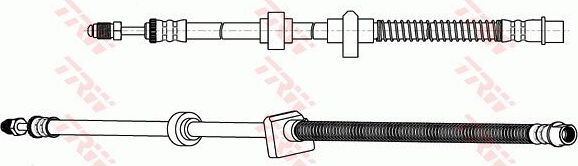 Тормозной шланг TRW задний правый для Citroen C5 I 2006-2008. Артикул PHB420