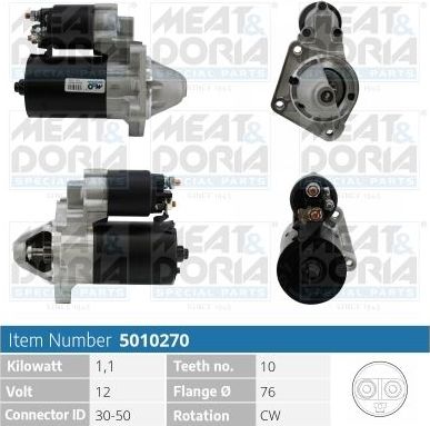 Стартер Meat & Doria для Ford StreetKa 2003-2005. Артикул 5010270