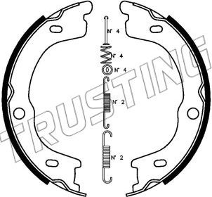 Тормозные колодки (стояночная тормозная система) Trusting для Kia Sorento I 2006-2011. Артикул 253.740K