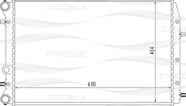 Радиатор VAG POLO/FABIA 01- 1.2-2.0/1.4TD/1.9TD охлаждения (Free-Z). Артикул KK0206