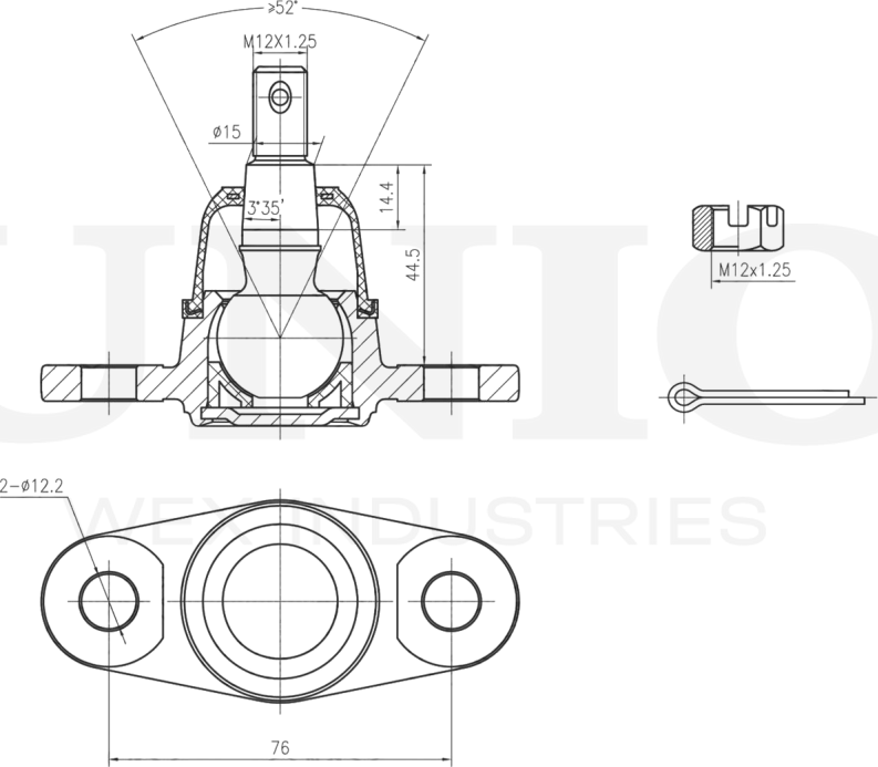Опора шаровая (Unio). Артикул SSP-20058