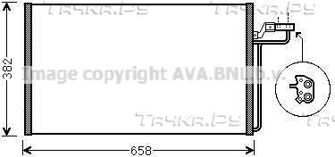 Радиатор кондиционера (конденсатор) AVA (алюминий). Артикул VOA5150