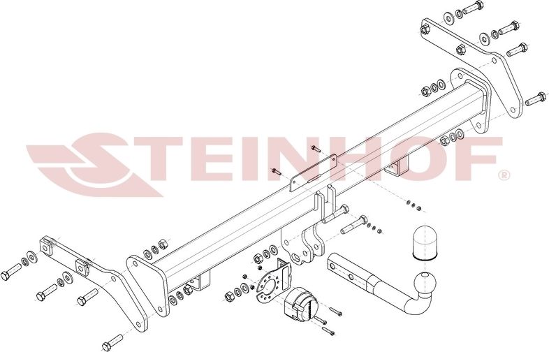 Фаркоп Steinhof для Kia Sportage V (NQ5, в т.ч. GT Line, в т.ч. Hybrid) 2022-2026. Артикул K-098