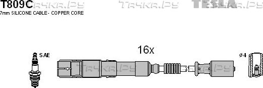 Высоковольтные провода (провода зажигания) (комплект) Tesla. Артикул T809C
