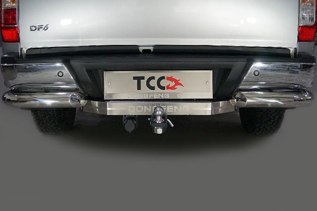 Фаркоп ТСС оцинкованный под американский квадрат для Dongfeng DF6 2.3D AT Luxury 2022-2026 надпись DongFeng. Артикул TCU00347