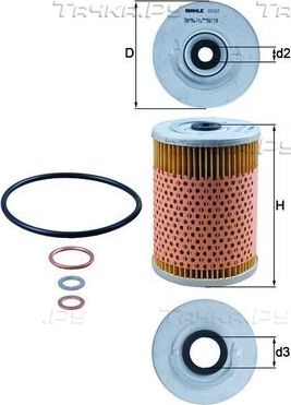Масляный фильтр Mahle-Knecht. Артикул OX 32D