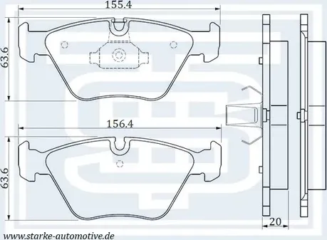 Колодки тормозные перед (Starke). Артикул 171743