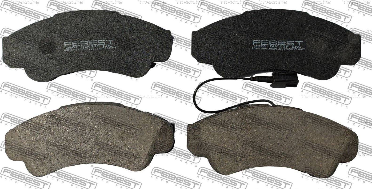 Тормозные колодки Febest передние для Peugeot Boxer II (244) 2001-2006. Артикул 2801-DUCIIF