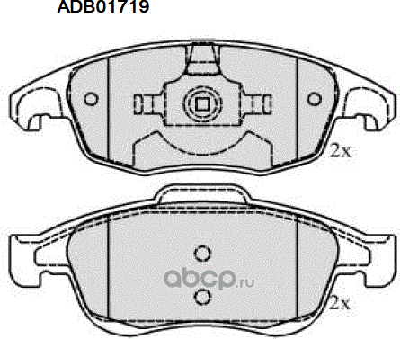 Колодки тормозные дисковые (Allied Nippon). Артикул ADB01719