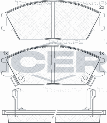 Тормозные колодки Icer передние для Hyundai Accent I 1994-2000. Артикул 180887