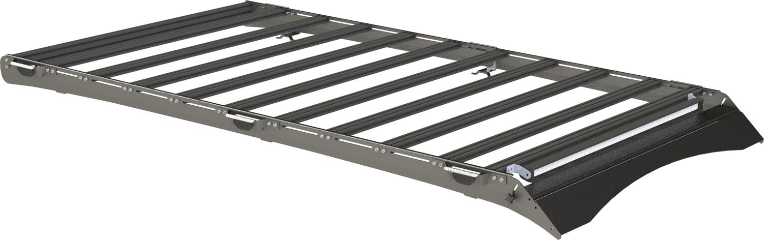 Экспедиционный багажник STC для UAZ Patriot 2016-2026 Шторка дальний и рабочий свет. Артикул STC-UPA3163-TR1-L1L3