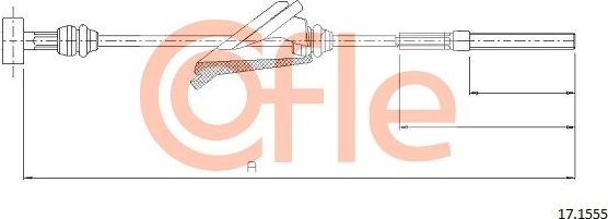 Трос ручника (тросик ручного тормоза) Cofle. Артикул 92.17.1555