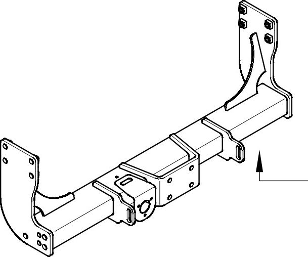 Фаркоп Westfalia для Volkswagen Crafter II шасси с одинарными колесами 2016-2026. Фланцевое крепление, без шара в комплекте. Артикул 321948600001