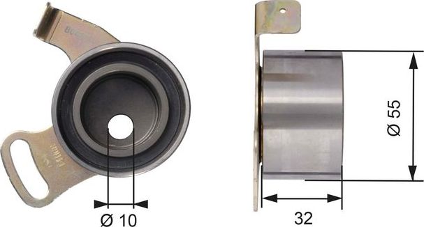 Натяжной ролик (натяжитель) ремня ГРМ Gates PowerGrip® для Rover 100 1994-1997. Артикул T41168