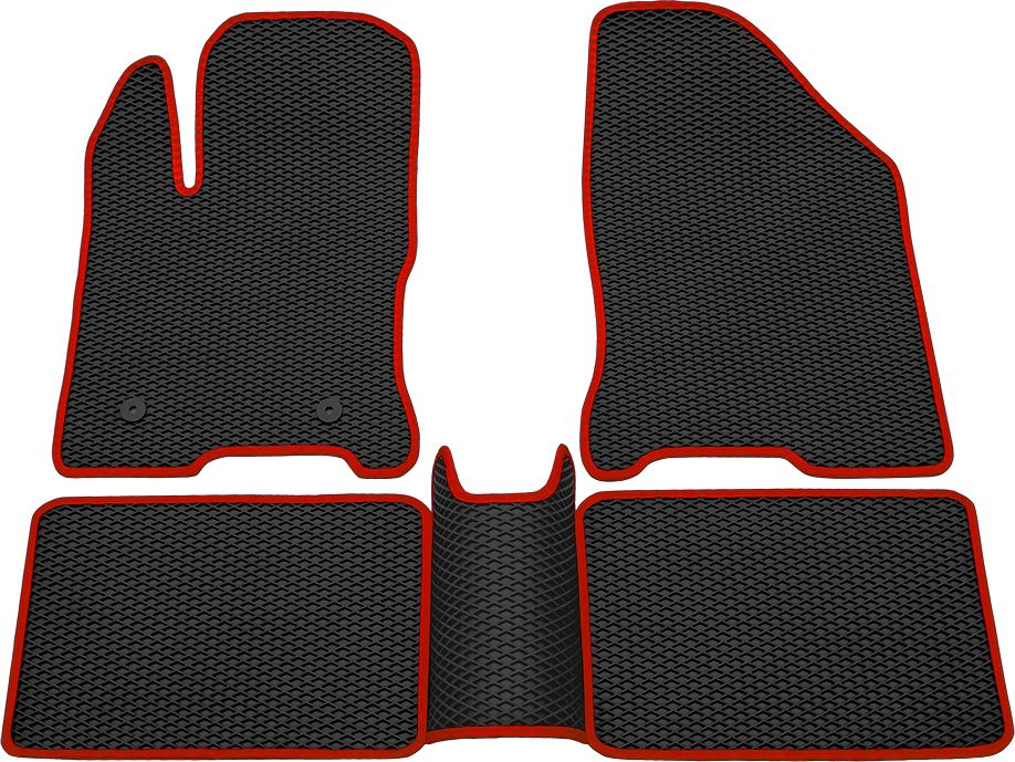 Коврики Rezkon EVA для салона Lada Vesta 2015-2026 Красный кант. Артикул 9039045104