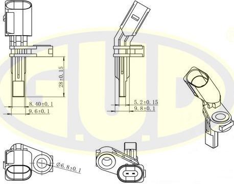 Датчик ABS G.U.D.. Артикул GABS01020