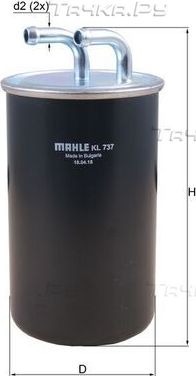 Топливный фильтр Mahle. Артикул KL 737