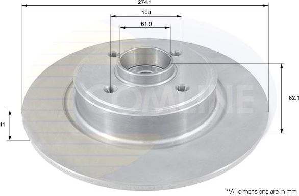 Тормозной диск Comline COATED. Артикул ADC1540