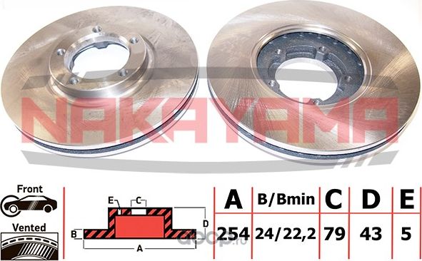Диск тормозной (Nakayama). Артикул Q4176